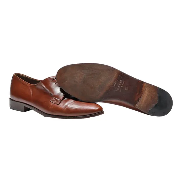 ALFANI Oxford Shoes Brown Leather Mens UK 9.5