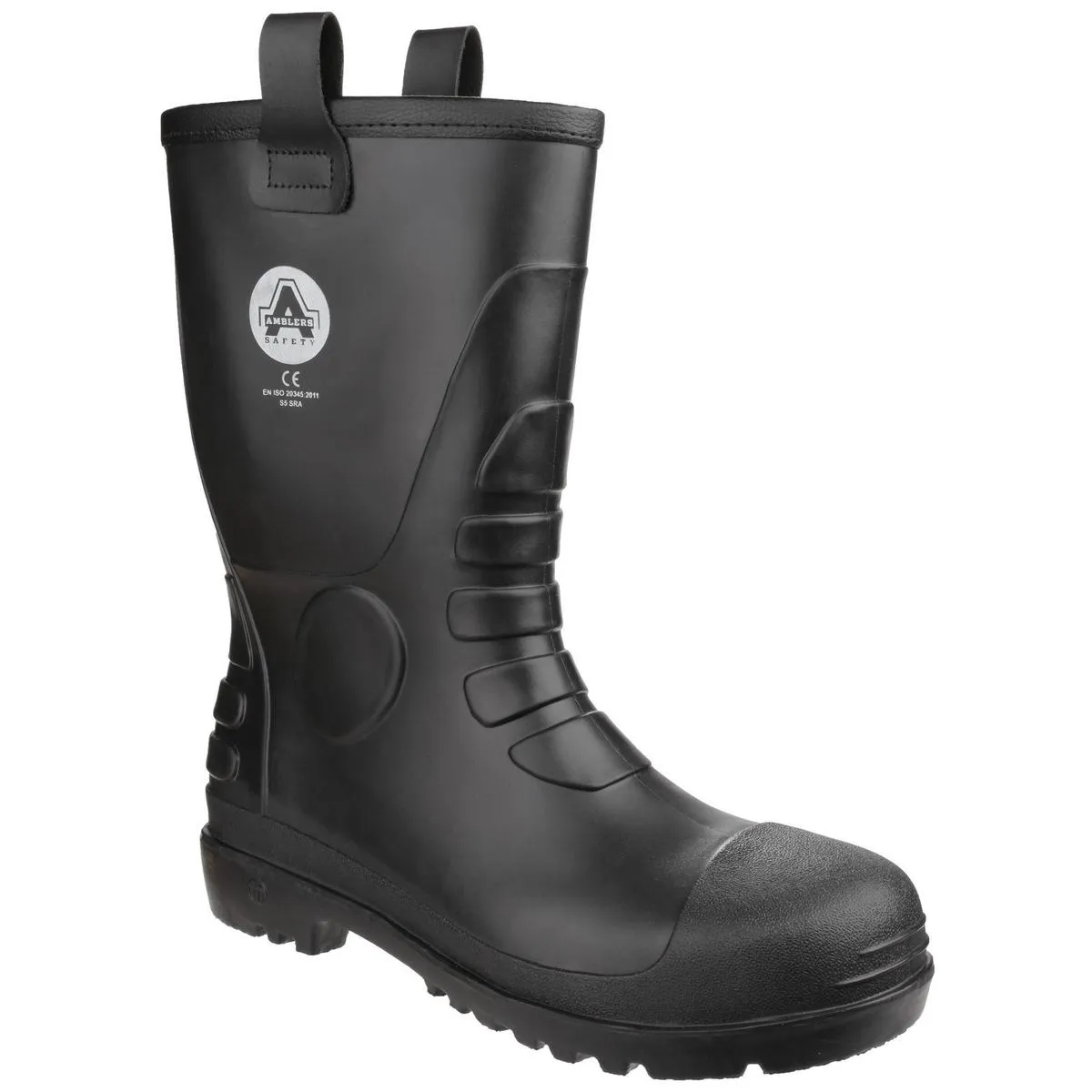 Amblers Safety FS90 Waterproof PVC Pull on Safety Rigger Boot Black