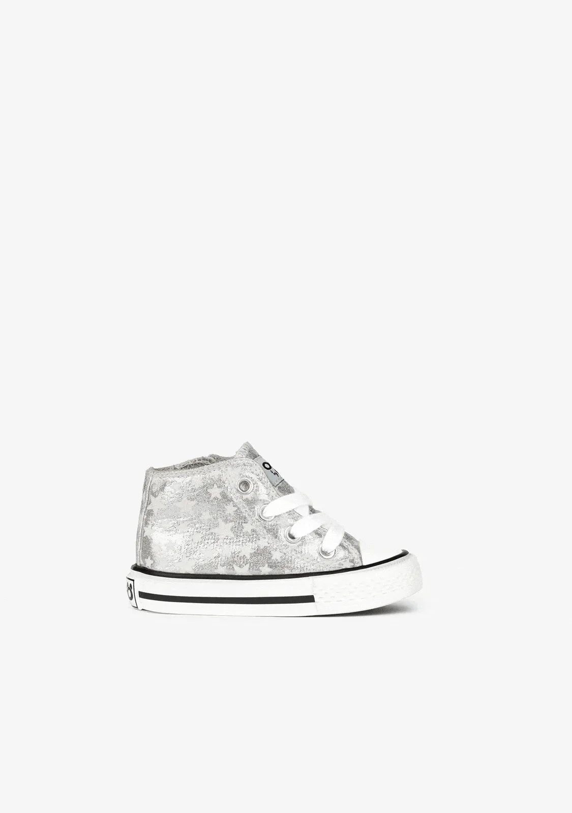 Baby's Silver Glows in the Dark Hi-Top Sneakers