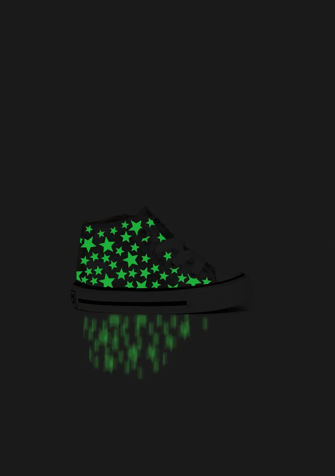 Baby's Silver Glows in the Dark Hi-Top Sneakers