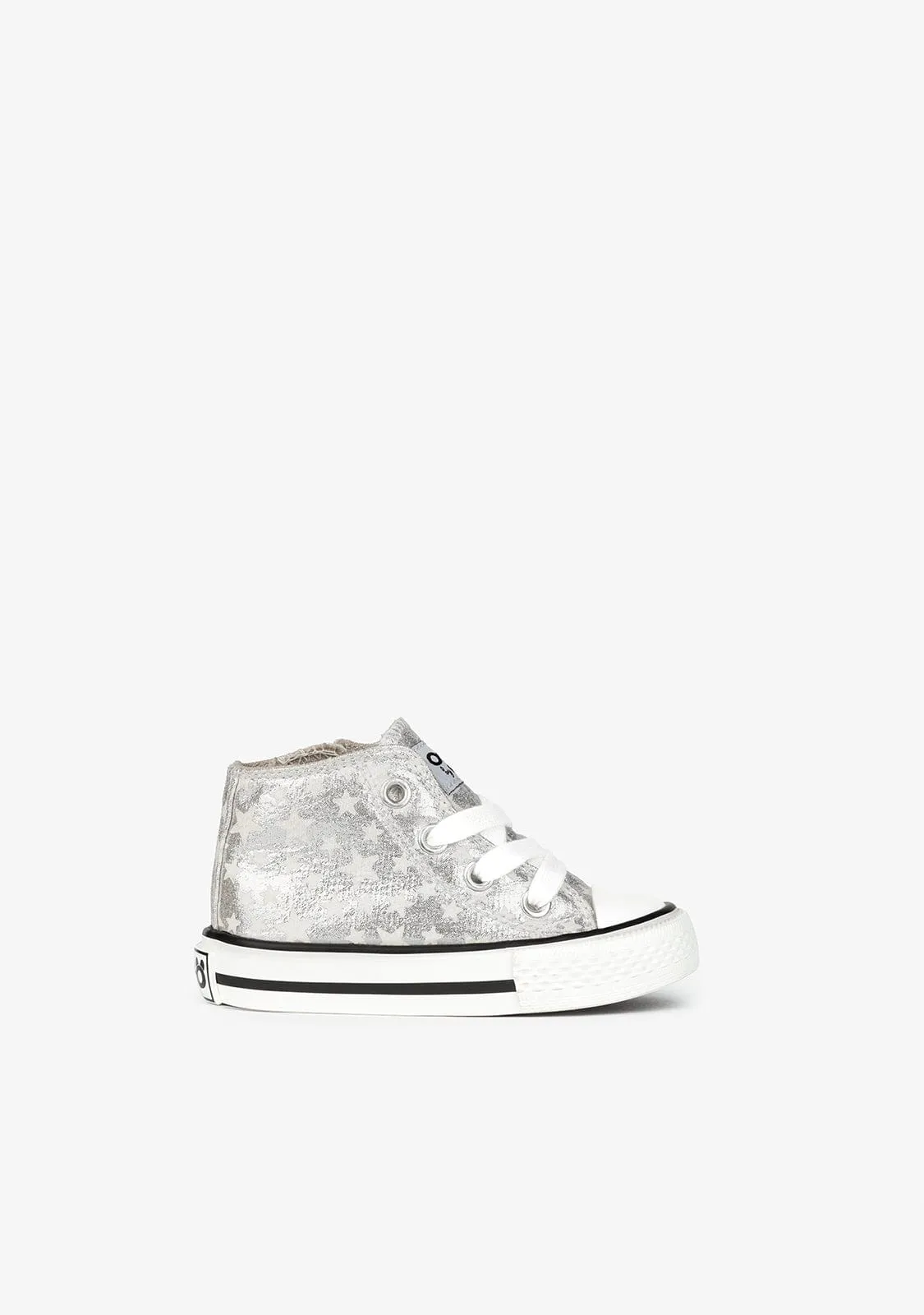 Baby's Silver Glows in the Dark Hi-Top Sneakers