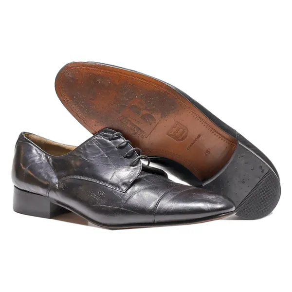 BANOVIO Oxford Shoes Black Leather Mens UK 10.5