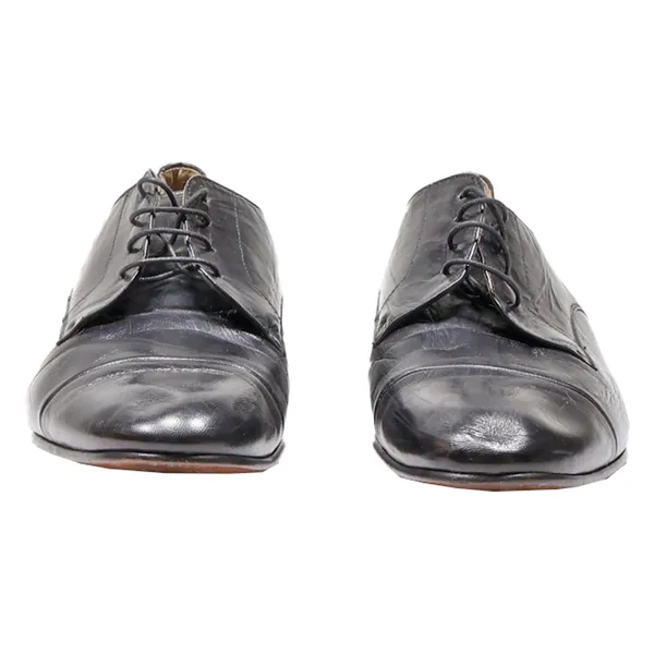 BANOVIO Oxford Shoes Black Leather Mens UK 10.5