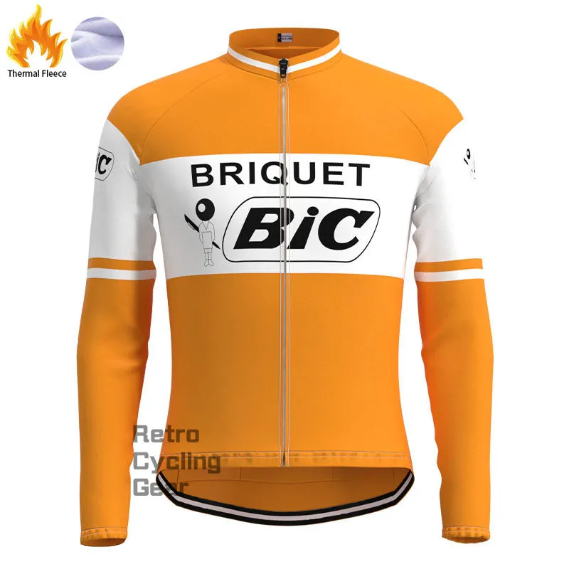 BIC Orange Fleece Retro Cycling Kits