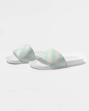 Blue Zig Zag Women's Slide Sandals