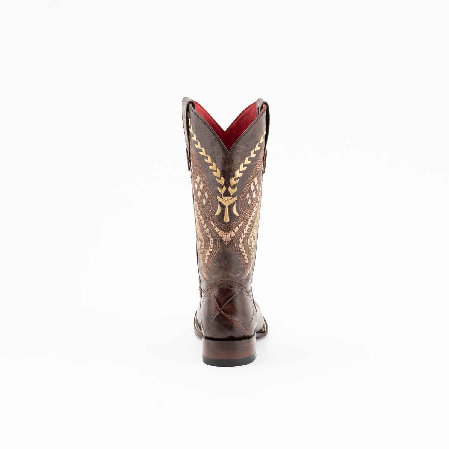 Ferrini Ladies Chocolate Leather Jesse S-Toe Cowboy Boots