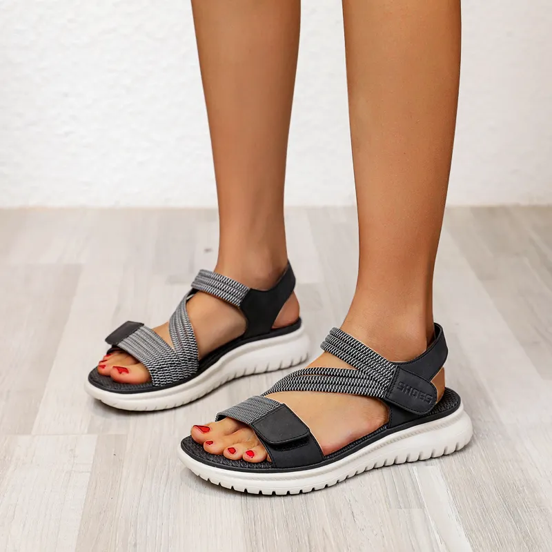 Hiking Sandals for Women Comfortable Walking Sport Sandals with Arch Support and Massage Function Womens Adjustable Strap Lightweight Athletic Sandal for Summer outdoor Adventure