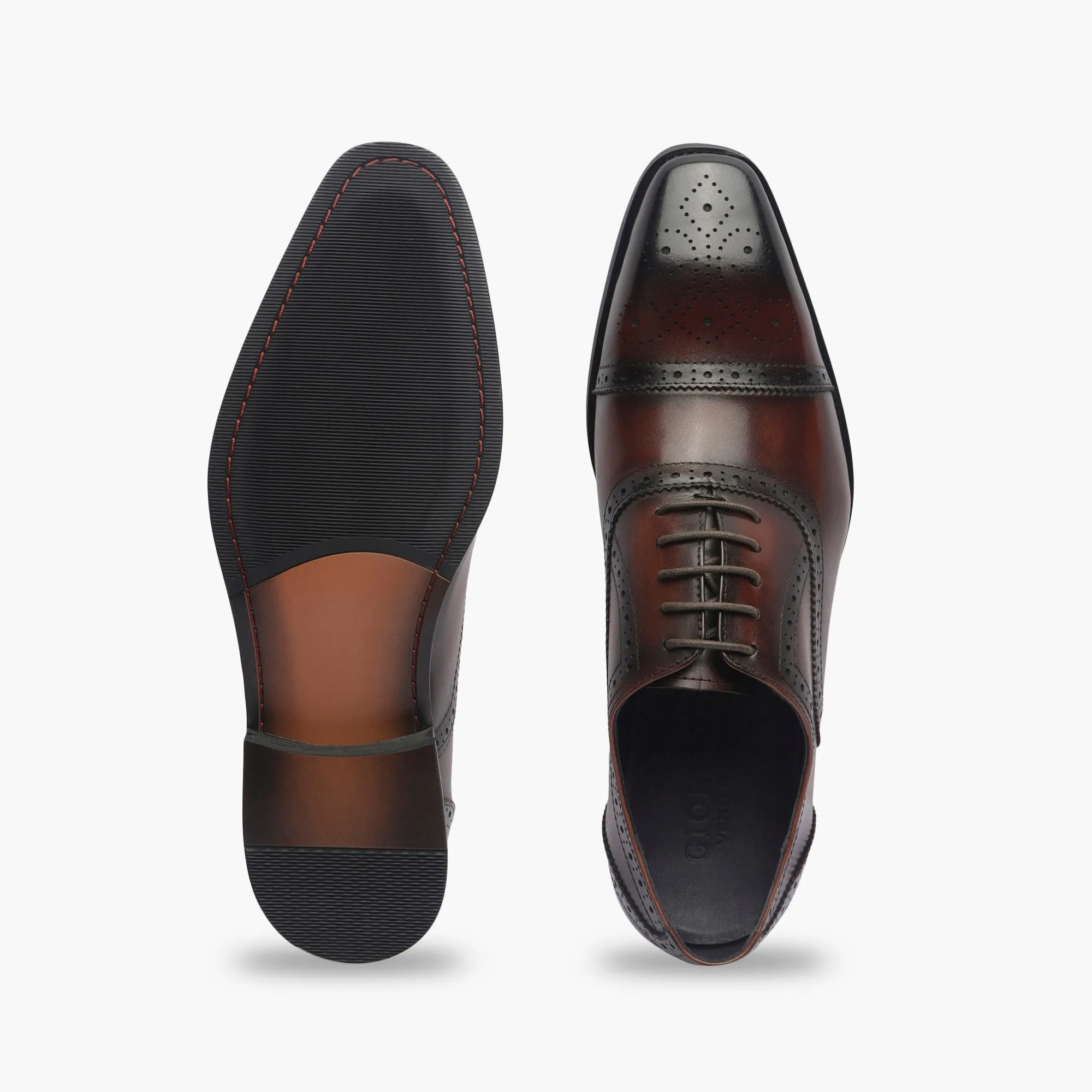 Medallion Toe Semi Brogue Lace ups