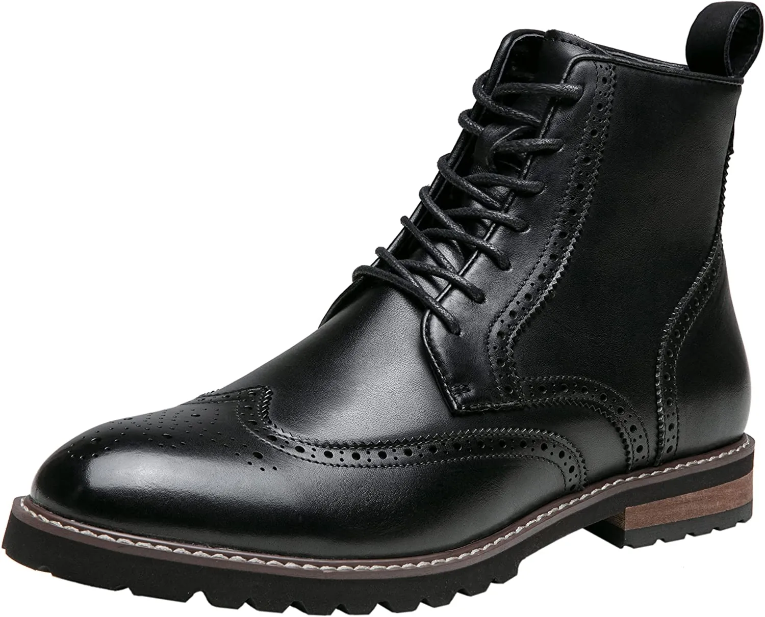 Men's Polished Leather Retro Oxford Boots