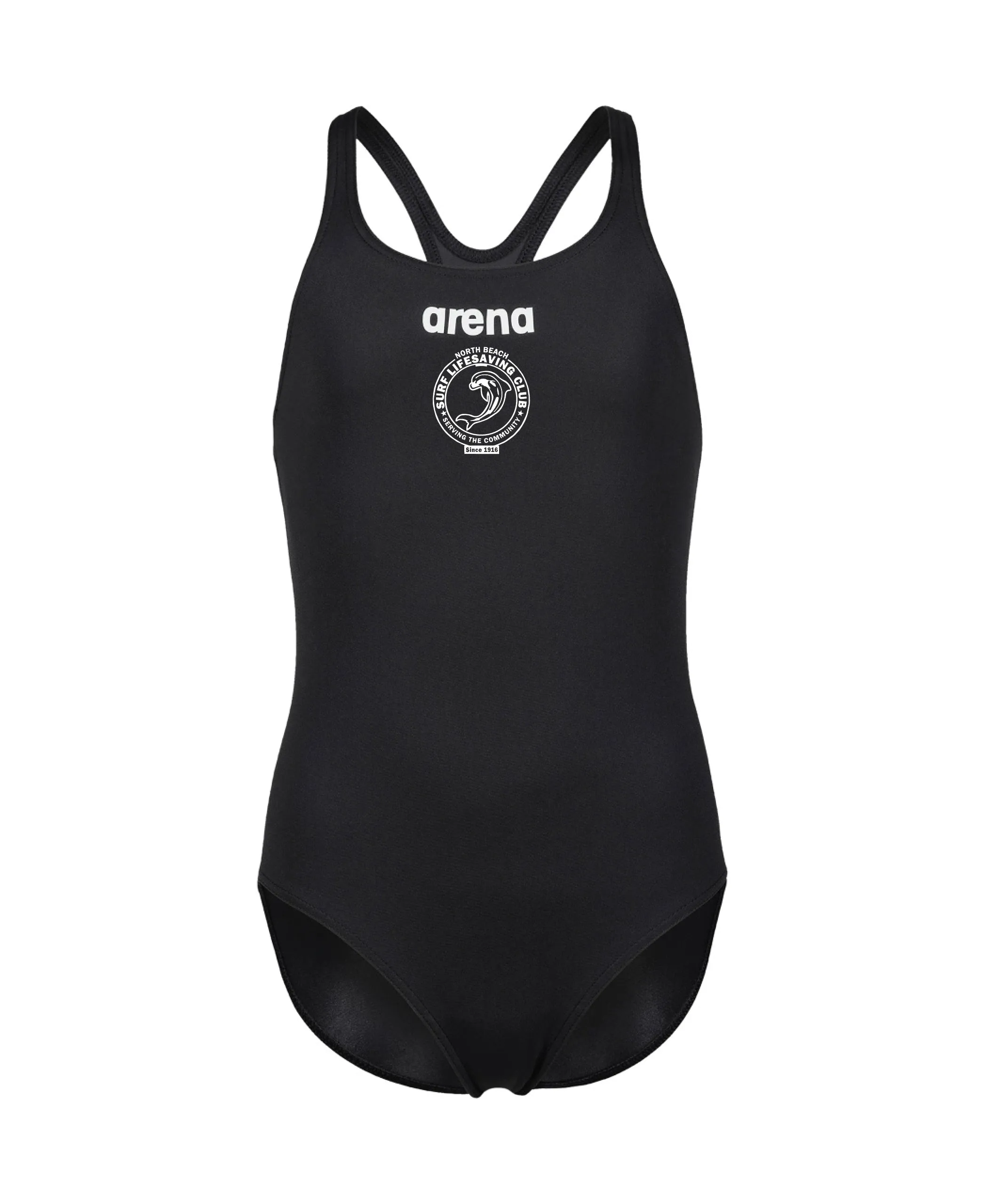 North Beach Girl's Solid Swim Pro Jr