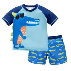 Ocean Explorers: Vibrant Kids' Swimsuit Collection