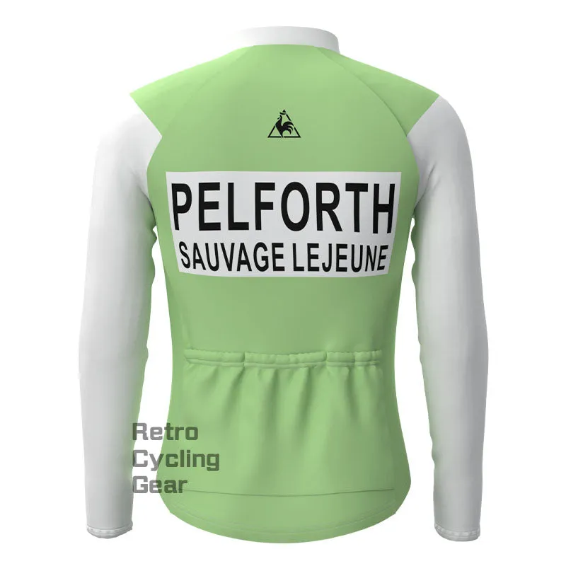 PELFORTH Mint Green Fleece Retro Cycling Kits