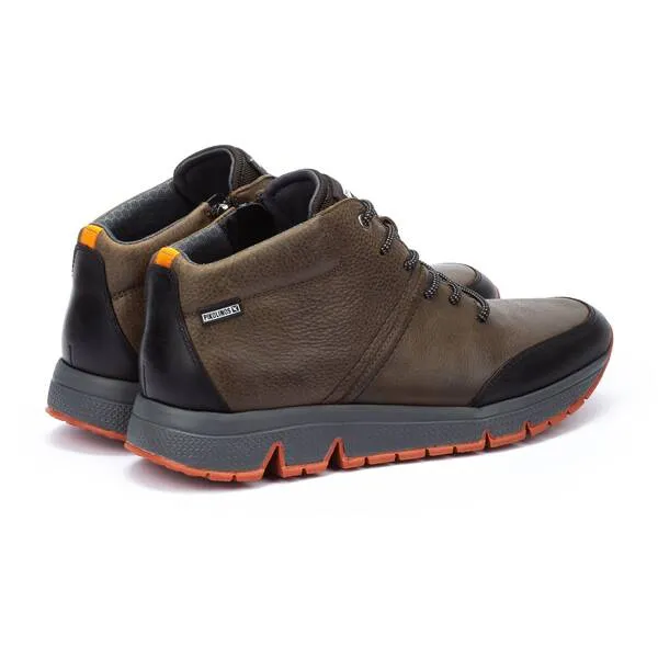 Pikolinos Men's Ferrol M9U-8069NOC1 Leather Sneaker Shoes Kaki Brown