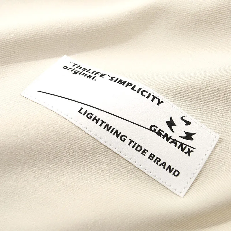 Preppy Typography Jacket With Removable Hooded