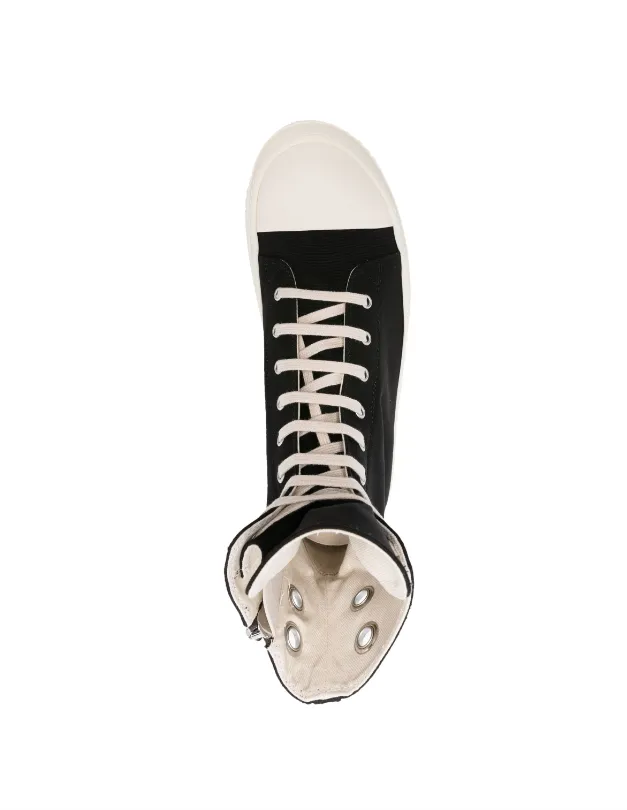 Rick Owens DRKSHDW high-top cotton sneakers