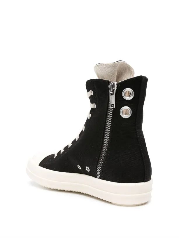 Rick Owens DRKSHDW high-top cotton sneakers