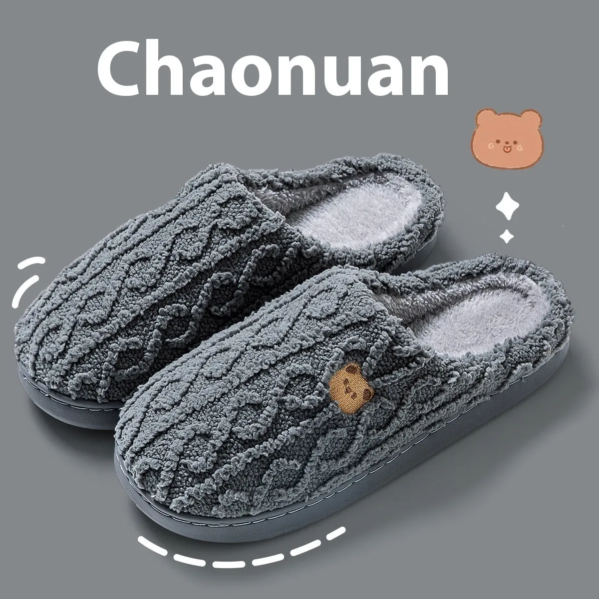 Women's Autumn And Winter Non-slip Soft Soled Cotton Slipper Comfortable Indoor cotton slippers Unisex cotton Slippers couples cotton footwear, lioness-love