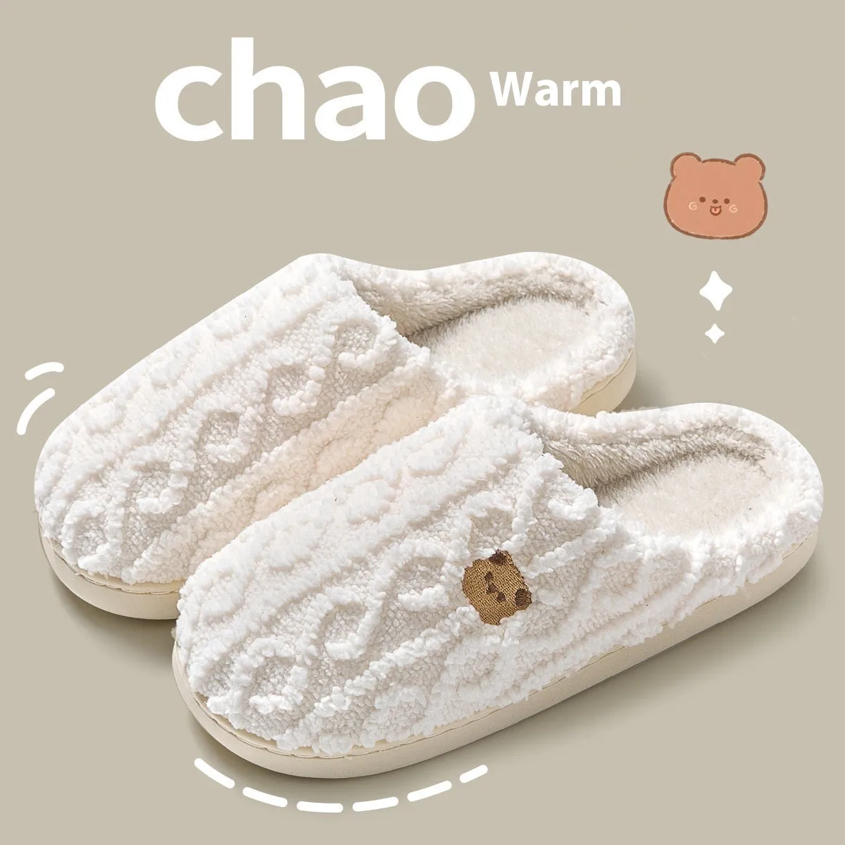 Women's Autumn And Winter Non-slip Soft Soled Cotton Slipper Comfortable Indoor cotton slippers Unisex cotton Slippers couples cotton footwear, lioness-love